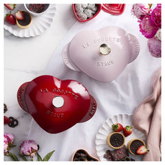 1.75 qt, Heart, Dutch Oven, Pink Peony