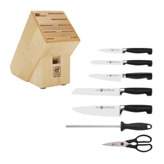 8-pc, Knife block set, natural