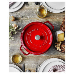 7 qt, Round, Dutch Oven, Cherry