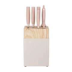 7-pc, Knife block set, pink