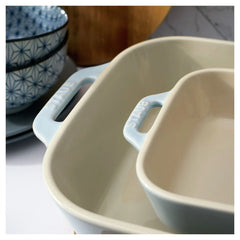 3-pc, Rectangular Baking Dish Set, light blue