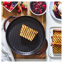 10-inch, Round Double Handle Pure Grill, grenadine