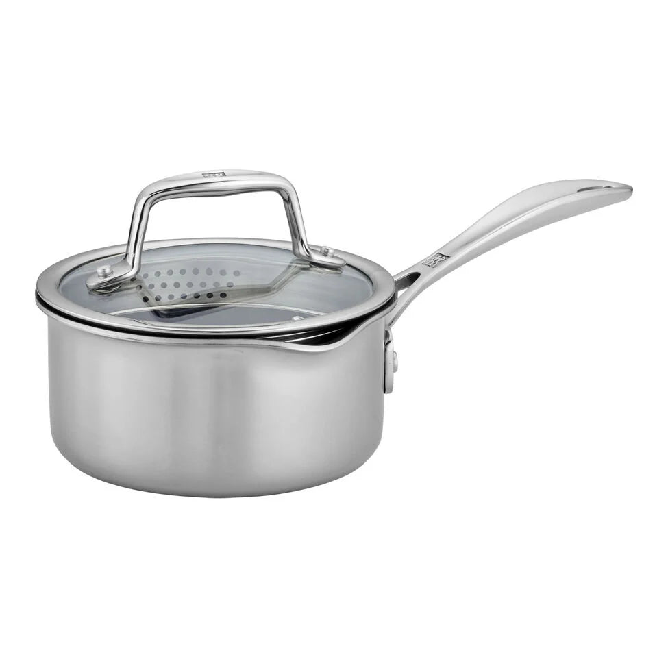 1 qt, Non-stick, Stainless Steel Ceramic Saucepan