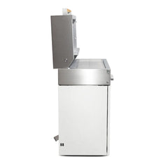 Natural gas grill, ivory-white