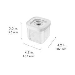 CUBE Container S / 11 cm, 0.35 Qt, Transparent-white