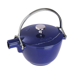 1 qt, Round, Tea Kettle, Dark Blue