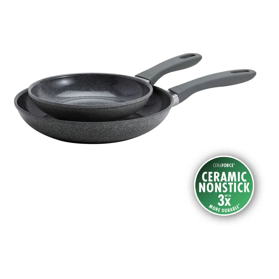 2-pc, Non-stick, Ceramic Fry Pan Set Ceramic Coating
