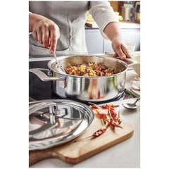 3.5 qt, Deep Sauté Pan With Double Handle And Lid