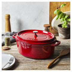5.75 qt, Oval, Dutch Oven, Cherry