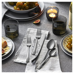 20-pc Slate Flatware Set, 18/10 Stainless Steel, Anthracite