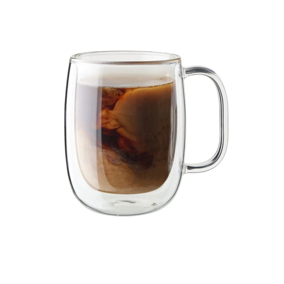 12-oz-/-2-pc  Coffee Glass Mug Set