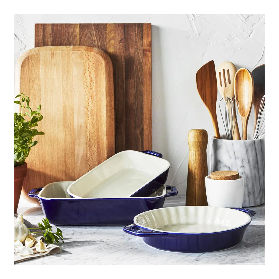 3-pc, Ovenware set, dark blue