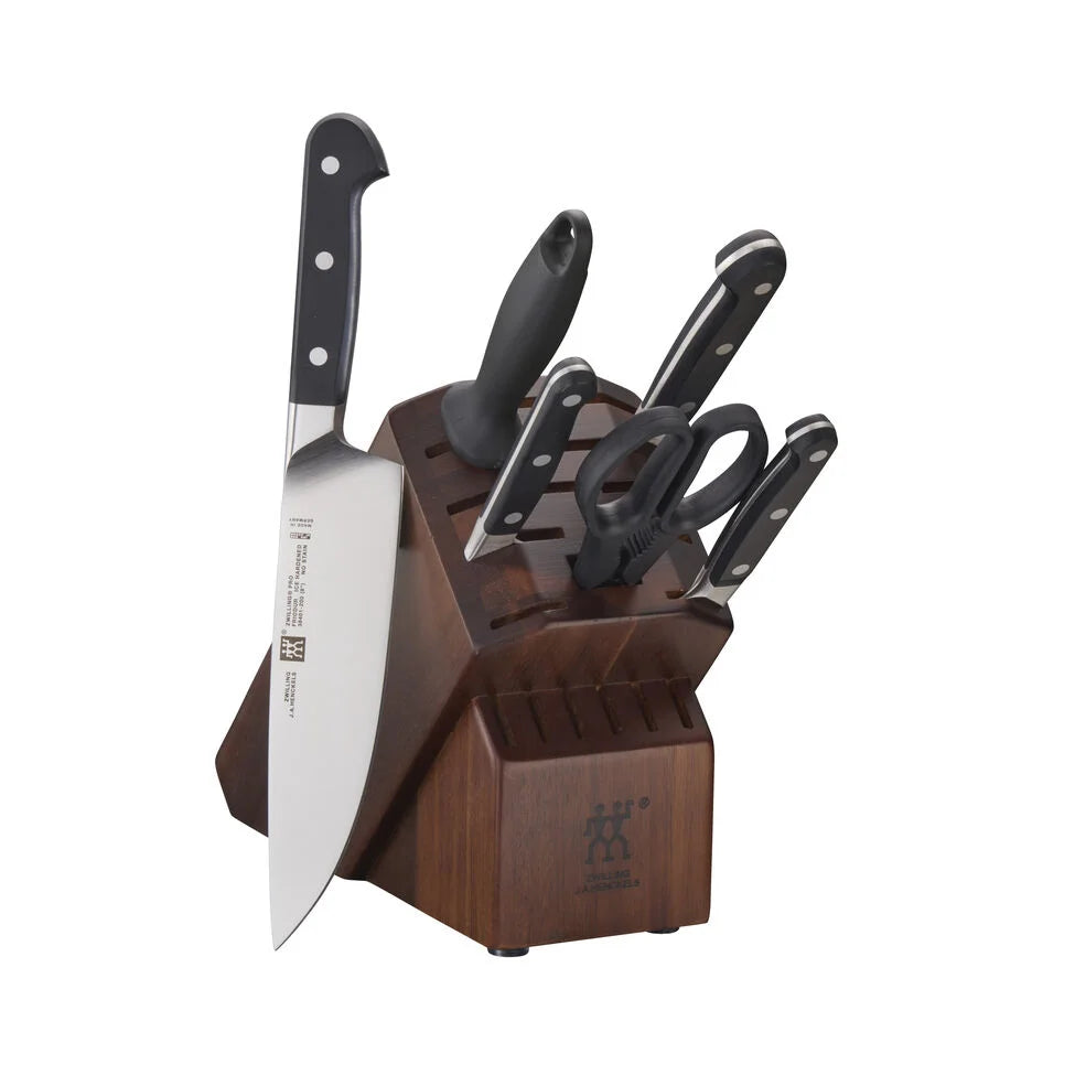 7-pc, Knife block set, acacia