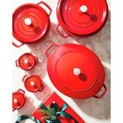 3-pc, Mini Round Dutch Oven Set, cherry