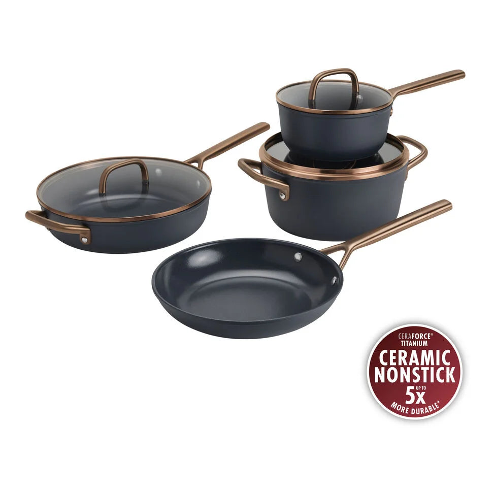 7-pc, Cookware Set Ceramic Nonstick Titanium