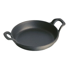 4.5-inch, Round, Mini Gratin Baking Dish, Black Matte