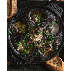 5.5-inch, Escargot Dish with six holes, black matte
