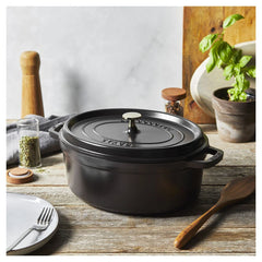 5.75 qt, Oval, Dutch Oven, Black Matte