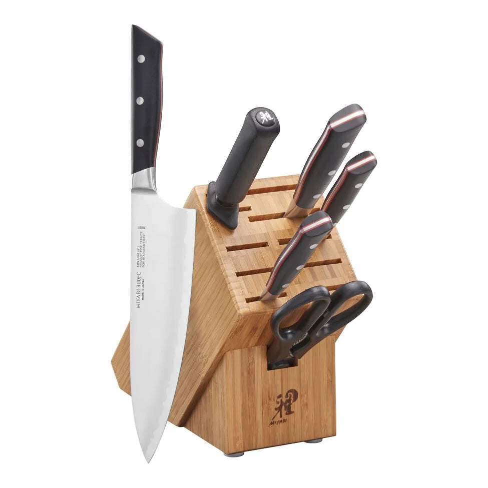 7-pc, Knife block set, natural
