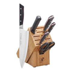 7-pc, Knife block set, natural