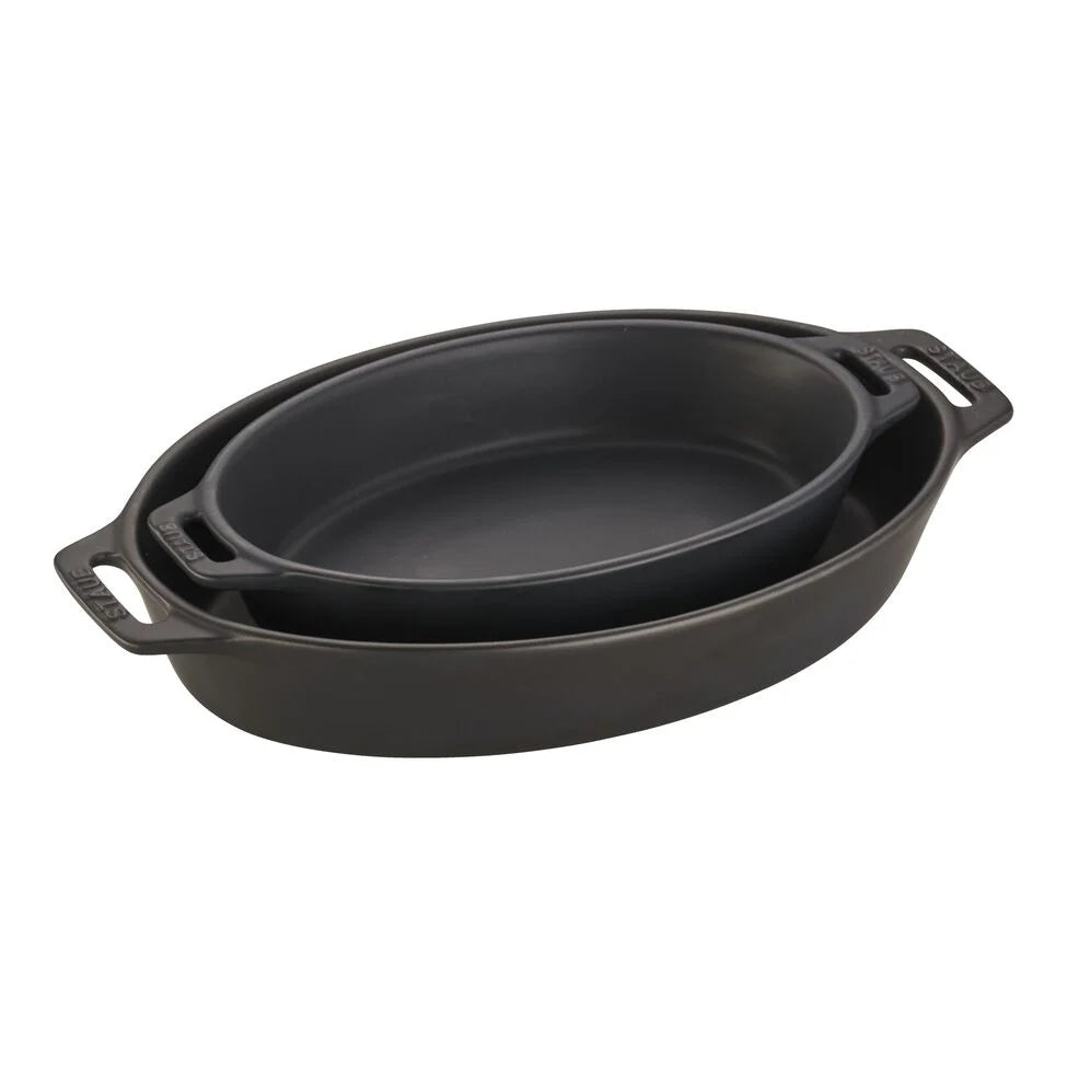 2-pc, Baking Dish Set, black matte