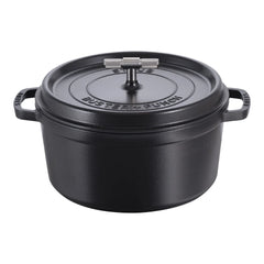 7 qt, Round, Dutch Oven Buster And Punch, Black Matte