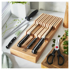Beechwood, In-drawer Knife Organizer
