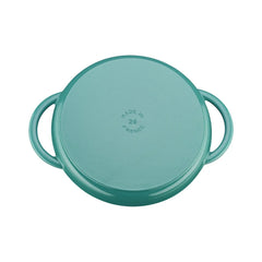 10-inch, Round Double Handle Pure Grill, Turquoise