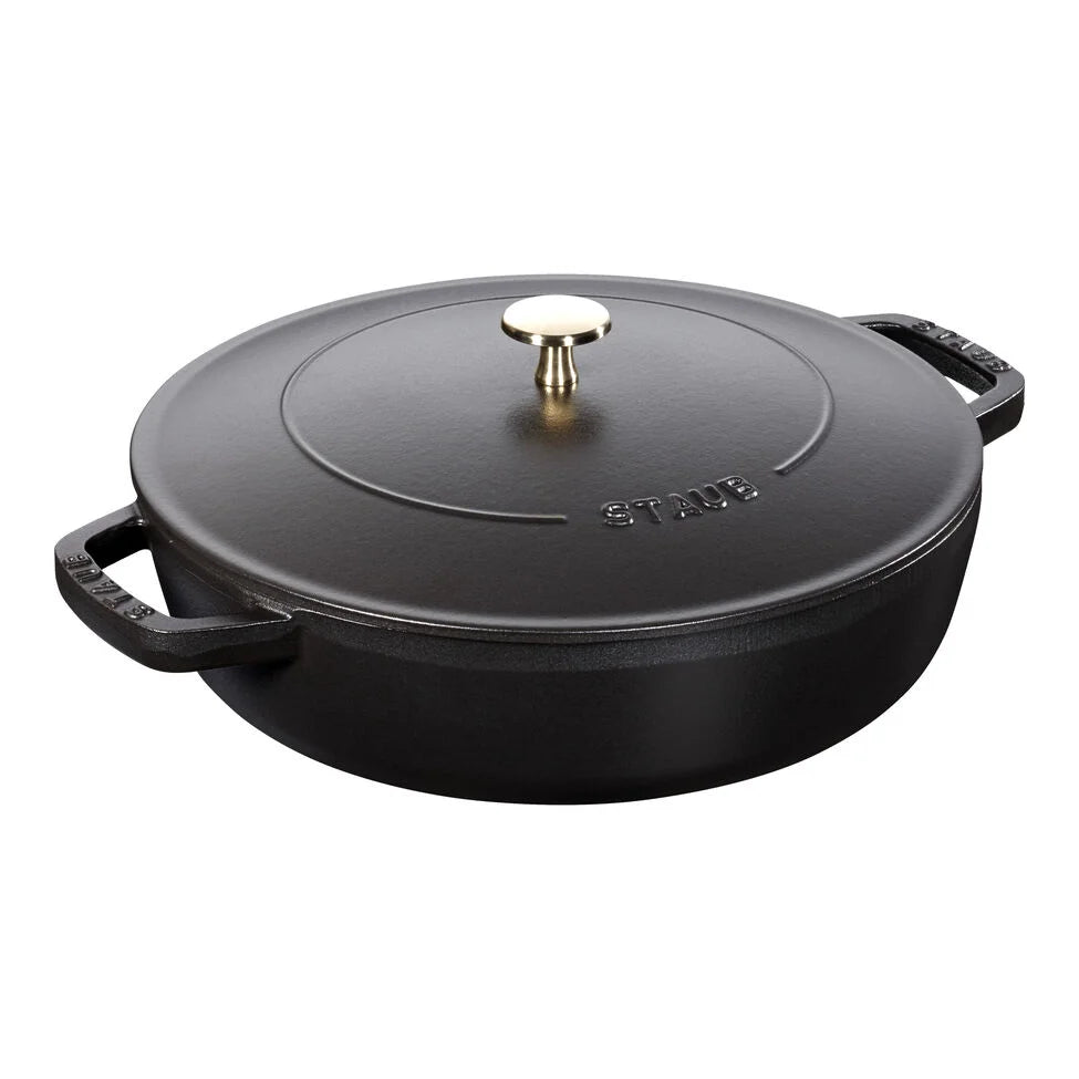 4 qt, Braiser With Lid, Black Matte