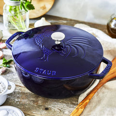 3.75 qt, Essential French Oven Rooster Lid, dark blue