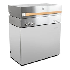 Propane gas grill, light grey