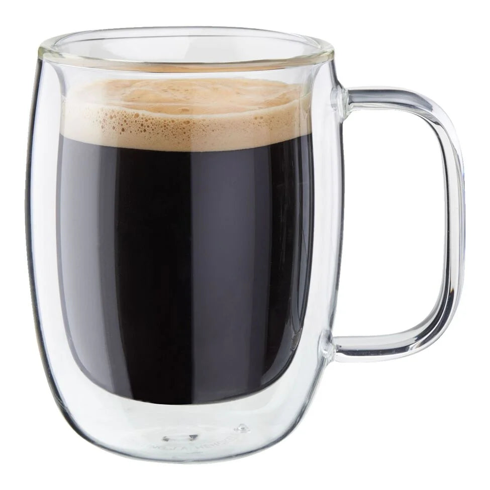 2-pc Double  Espresso Glass Mug Set, Double Wall
