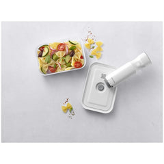 L, Vacuum Container, Plastic, Semitransparent-grey