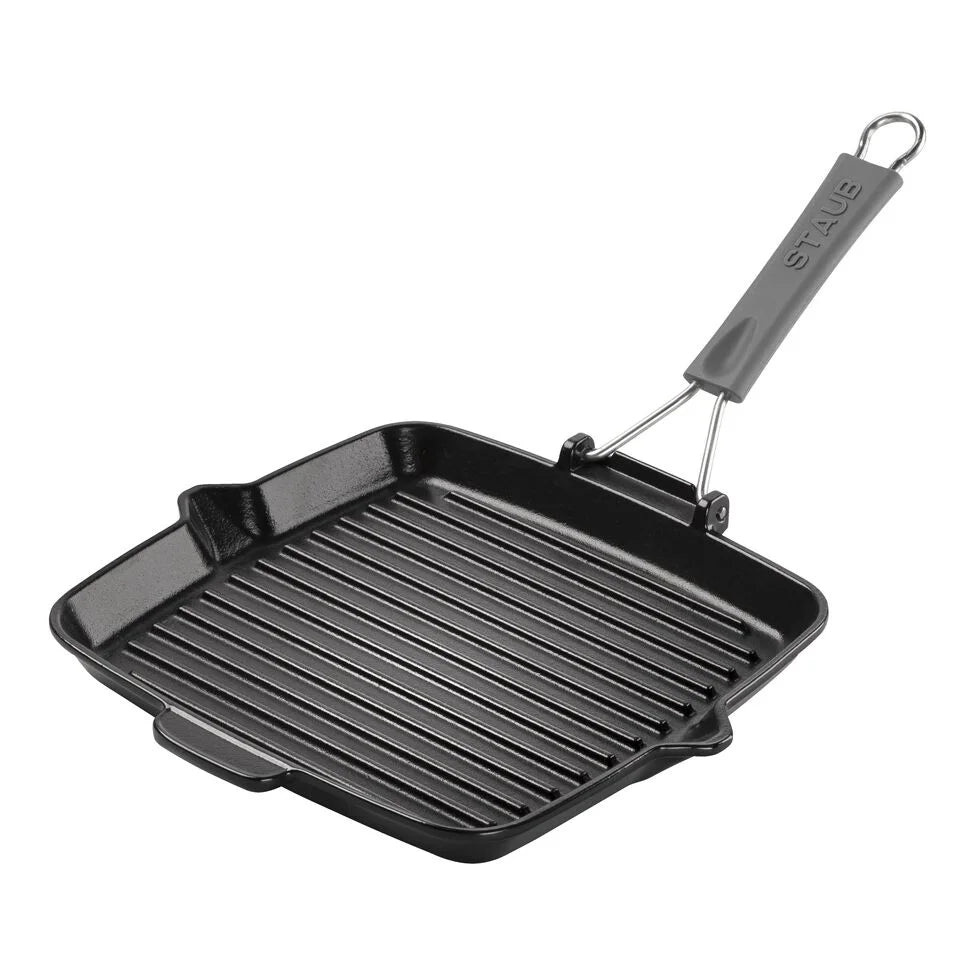 9.5-inch, Square, 9.5" Folding Grill, Black Matte