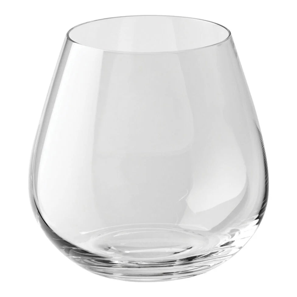 6-pc Whisky/Stemless Red Glass