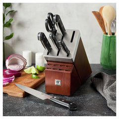7-pc, Self-Sharpening Knife Block Set , brown