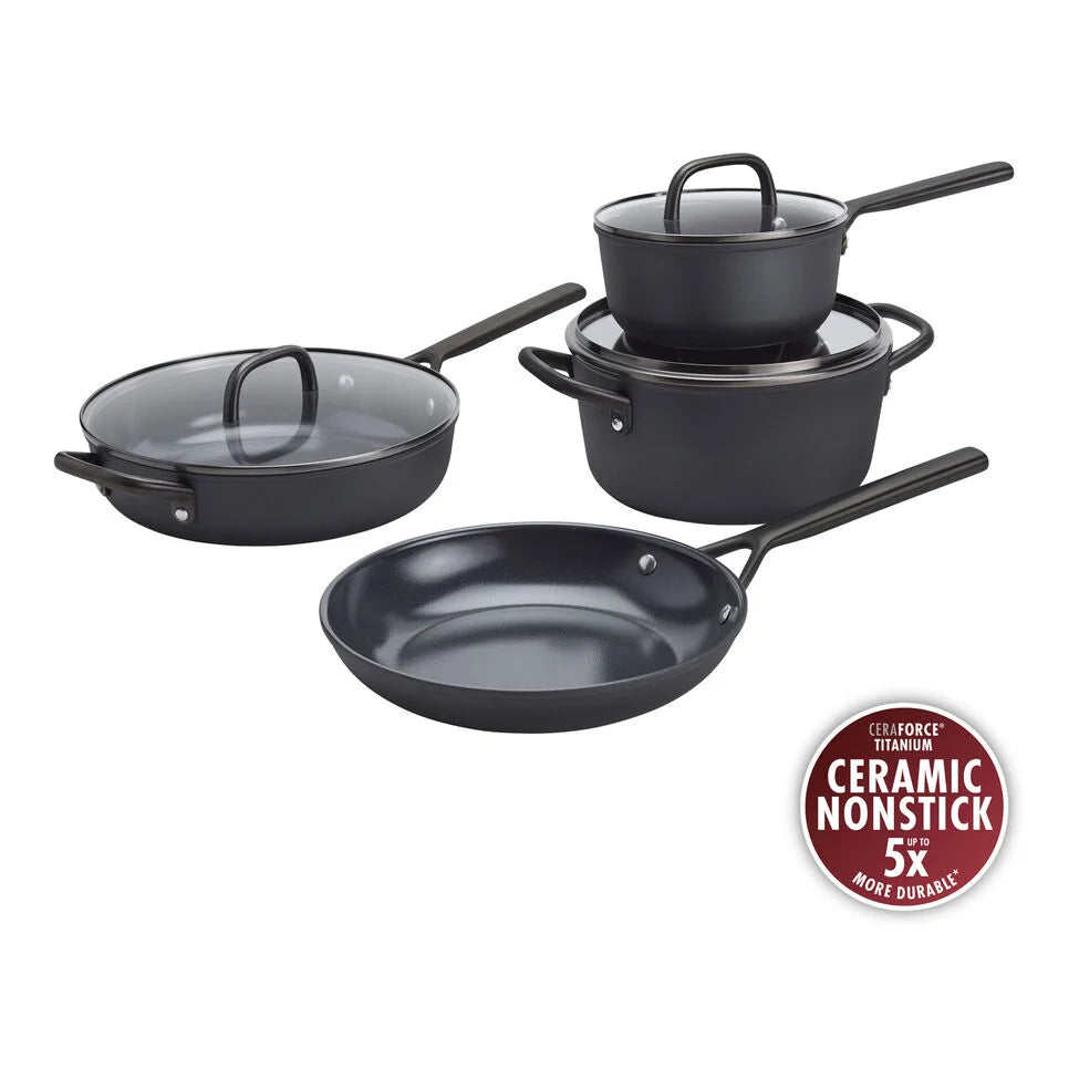 7-pc, Cookware Set Ceramic Nonstick Titanium