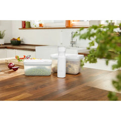 S/M/L / 3-pc, Vacuum Container, Plastic, Semitransparent-grey