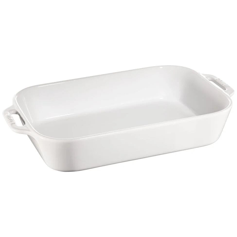 13-x 9.5-inch, Rectangular, Baking Dish, White