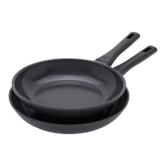2-pc, Non-stick, Frying Pan Set Titanium-reinforced Ceramic Non-stick Coating