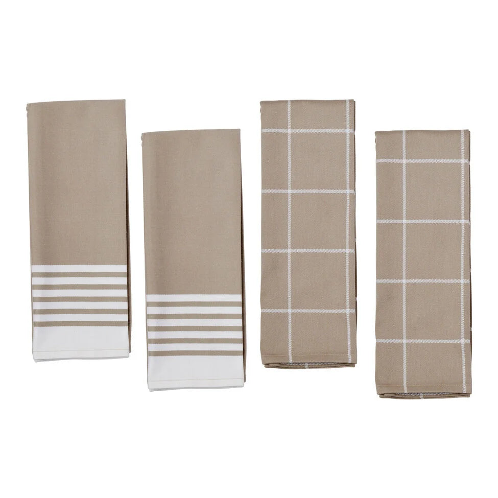 Kitchen Towels Set, Taupe