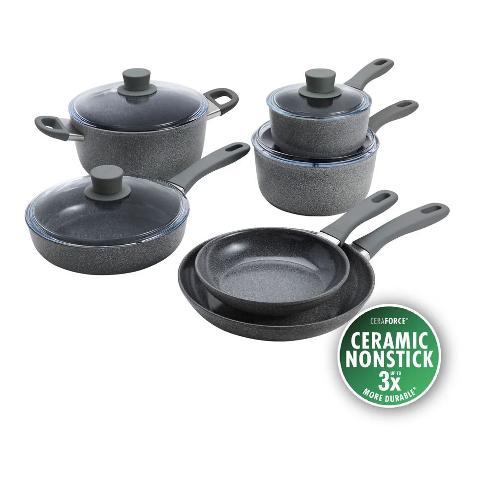 10-pc, Aluminum, Aluminum Ceramic Nonstick Cookware Set Ceramic Coating