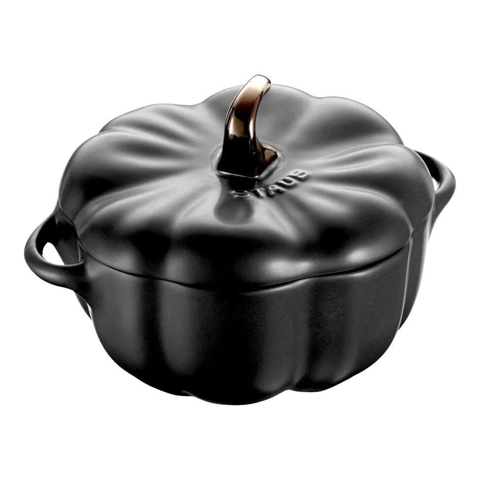 0.5 qt, Pumpkin, Petite Dutch Oven, Black Matte