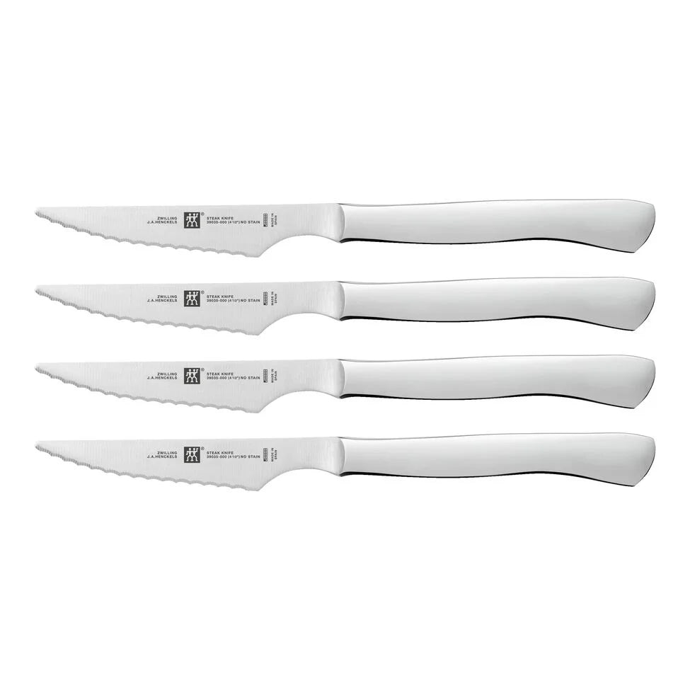 4-pc, Stainless Steel Serrated Steak Knife Set