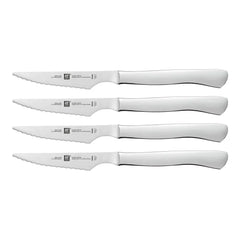 4-pc, Stainless Steel Serrated Steak Knife Set