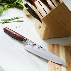 7-pc, Knife block set, natural