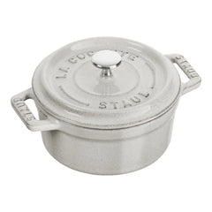 0.25 qt, Mini Round Dutch Oven, white truffle