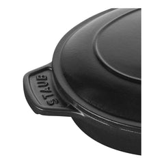 9-inch, Oval, Covered Baking Dish With Lid, Black Matte