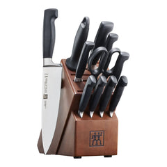 12-pc, Knife block set, walnut