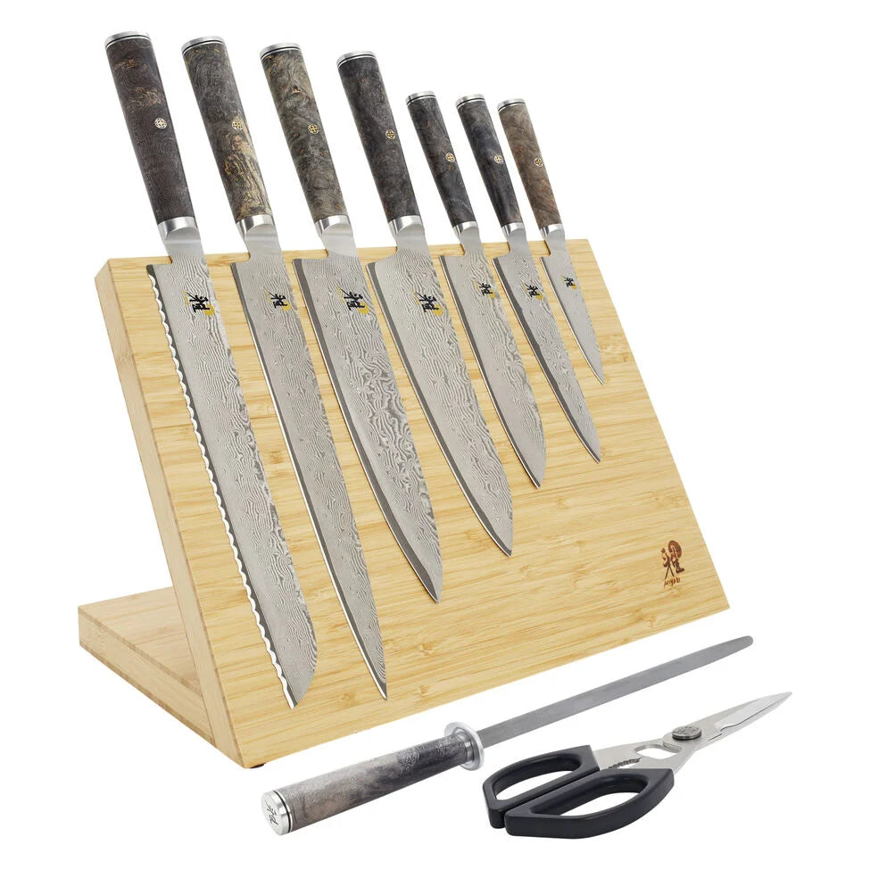 10-pc, Knife block set, brown